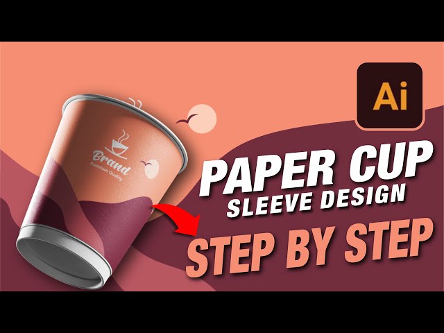 Illustrator Tutorial: Easy Paper Cup Sleeve Design | Beginner Tutorial