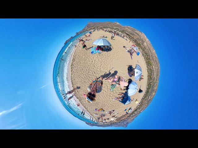 360° 4K | Falasarna Beach, Crete: Sandy Shores, Mountains & Seaside Vibes – Full Immersion!