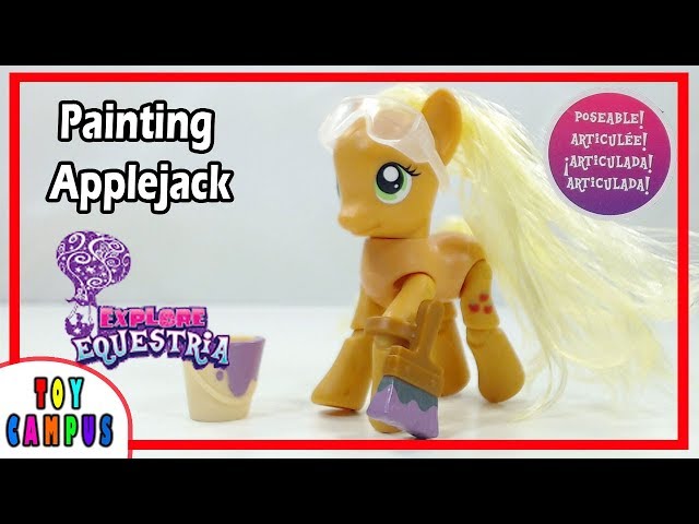 Painting Applejack from Explore Equestria Series Poseable My Little Pony Opening Play Set and Review