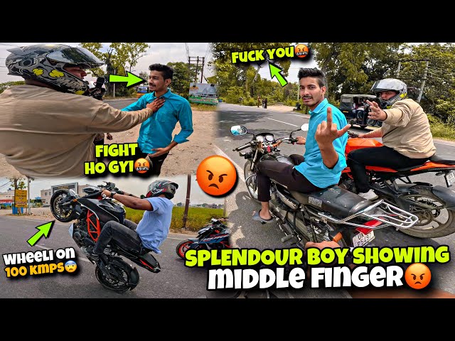 ROAD RAGE😡With splend0Ur Chhapri Boy | He Sh0WiNg MiddLe F!Nger😡 | KAWA H2R 2024