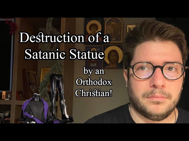 An Orthodox Christian Destroys a Statue of Satan in New Hampshire