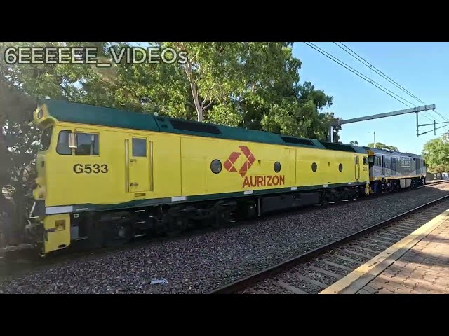 Freight Train Leaded by GL102, and G533 Passing Parafield Gardens Train Station