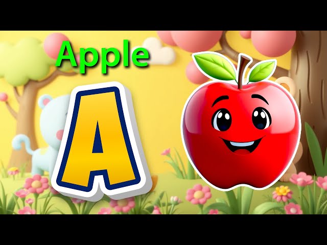 A for Apple A B C Song | Fun Alphabet Song for Kids | Learn ABC with Music Colorful 3D Animation G20