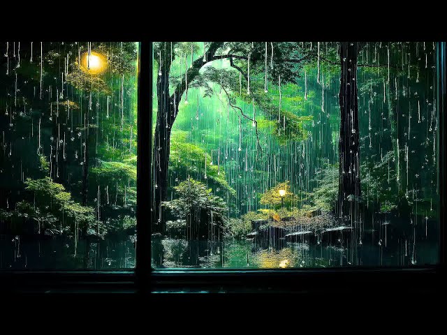 Sleeping Rain Sounds ☂ Relaxing Music for Peace, Relaxation and Healing