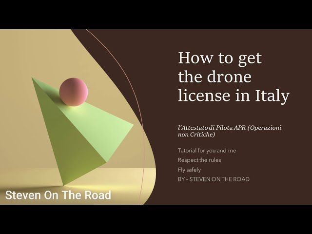 Tutorial#1|How to get the Italian drone flying license|Non Critical Operator License|Drone|Fly Drone