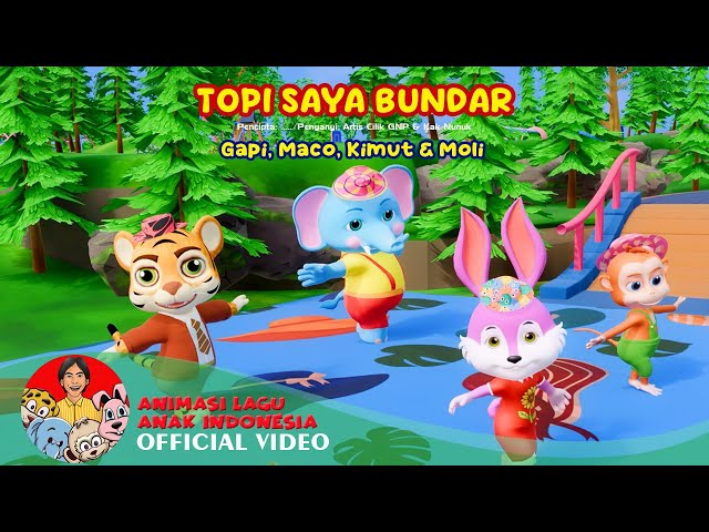 Topi Saya Bundar – Gapi, Maco, Kimut, Moli | Lagu Animasi Anak Anak | Lagu Topi Anak