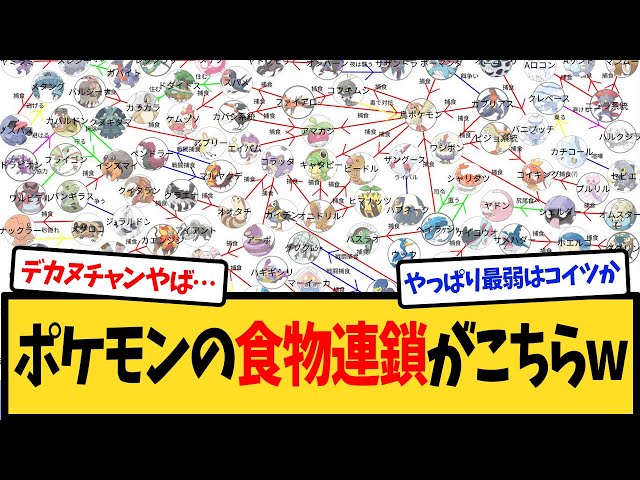 ポケモンの食物連鎖をまとめてみたら意外な関係が多すぎた…