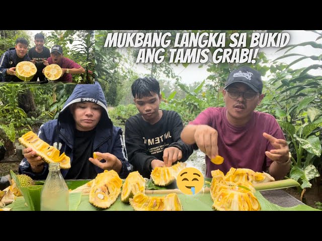 MUKBANG LANGKA SA BUKID NILA JHO GRABI ANG DAMING BONGA NG LANGKA ANG TAMIS🤤@jhopadamgago5205