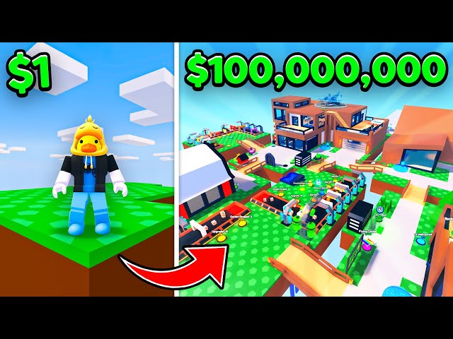 I Built MAX LEVEL $1,000,000,000 Skyblock Island in Roblox!