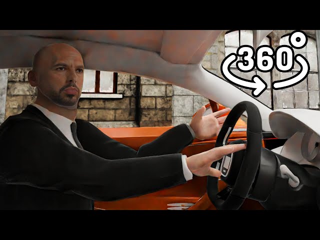 DRIVING BUGATTI WITH ANDREW TATE IN VR 360 / 4K