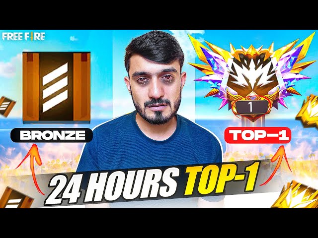 I PLAYED FREE FIRE FOR 24 HOUR😲 FOR TOP 1 IN INDIA🥇