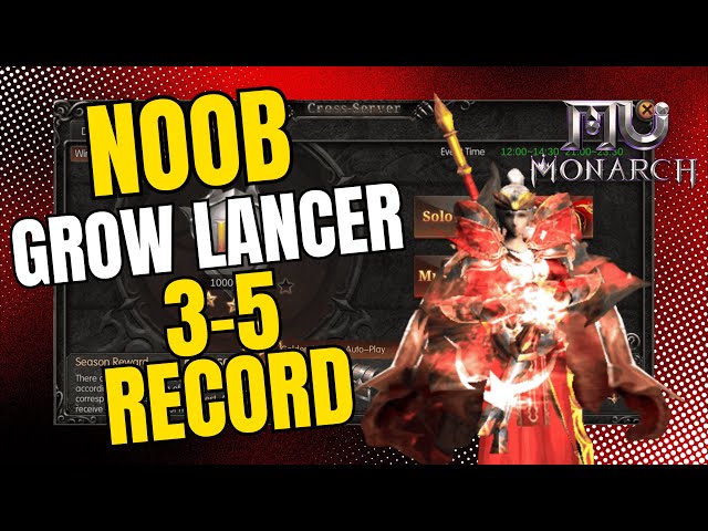 MU MONARCH - LV. 478 GROW LANCER - 3vs3 - PVP #mumonarch #mu #mumonarchsea #mmorpg