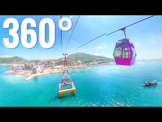 Best 360° VR videos - Cable car above ocean Vietnam - Samsung Gear 360