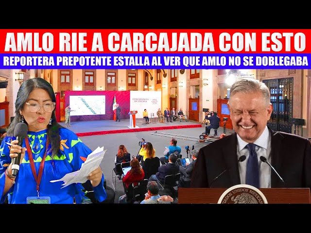 ¡Moriras de risa con esto!AMLO no podia parar de reir al escuchar a esta reportera payasa