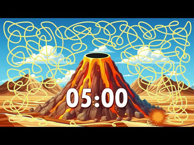 5 Minute Volcano 🌋 Timer Bomb 💣 | Confetti Eruption