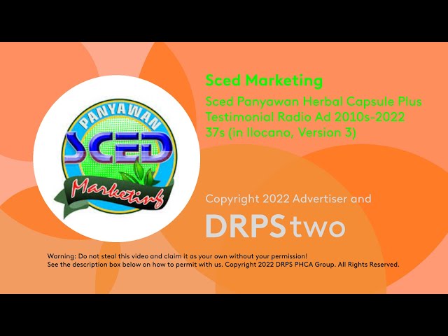 Sced Panyawan Herbal Capsule Plus Testimonial Radio Ad 2010s-2022 37s (in Ilocano, Version 3)