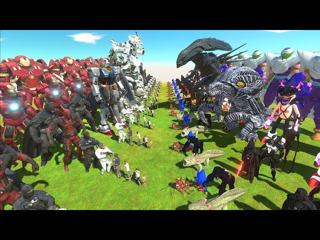 ALIEN WAR - RANGED WEAPON TEAM vs ALIEN TEAM - Animal Revolt Battle Simulator