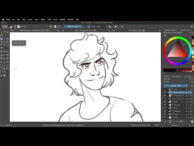 Epic PJO Poseidon - #speedpaint Part One: The Sketch