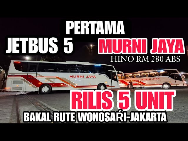 MURNI JAYA RILIS JETBUS 5 PERTAMA SEBANYAK 5 UNIT,SIAP RAMAIKAN JALUR YOGYAKARTA-JAKARTA