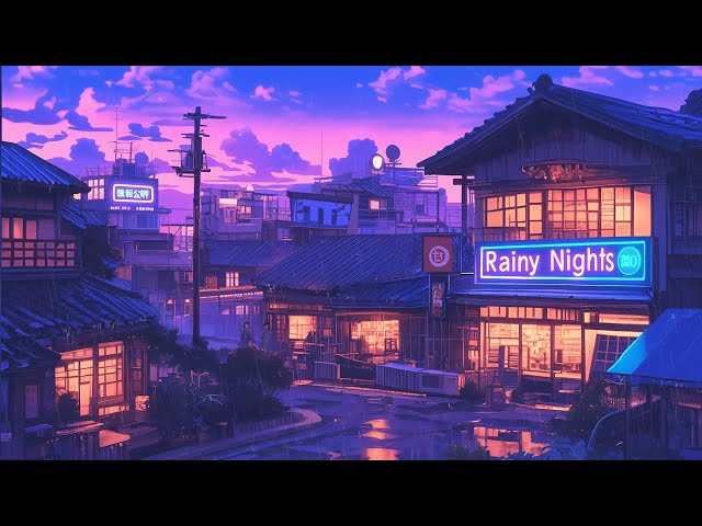 1980s & 90s Lofi Hip Hop Beats ✏️ Vintage Vibes & Retro Tokyo Town Ambience 🌆 Lofi Rain Playlist