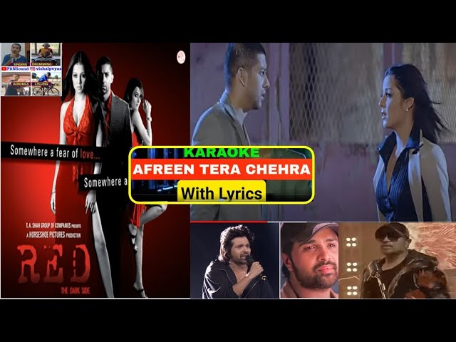 Afreen Tera Chehra | Karaoke with Lyrics |Red | Himesh Reshammiya | HD Video