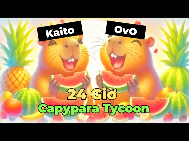 KAITO CÙNG OVO THỬ THÁCH 24 GIỜ XÂY DỰNG CAPYPARA TYCOON TRONG ROBLOX 🌷🥰