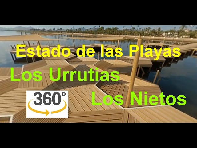 El Mar Menor. Estado de las Playas de Los Urrutias y Los Nietos. Julio 2.021. Video 360