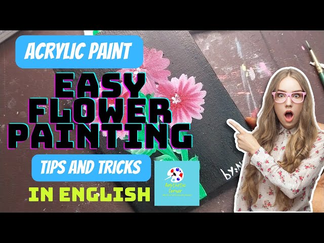 Easy Flower Painting | Acrylic Painting | In English