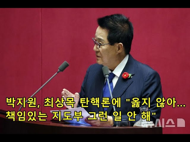 박지원, 최상목 탄핵론에 "옳지 않아…책임있는 지도부 그런 일 안 해"