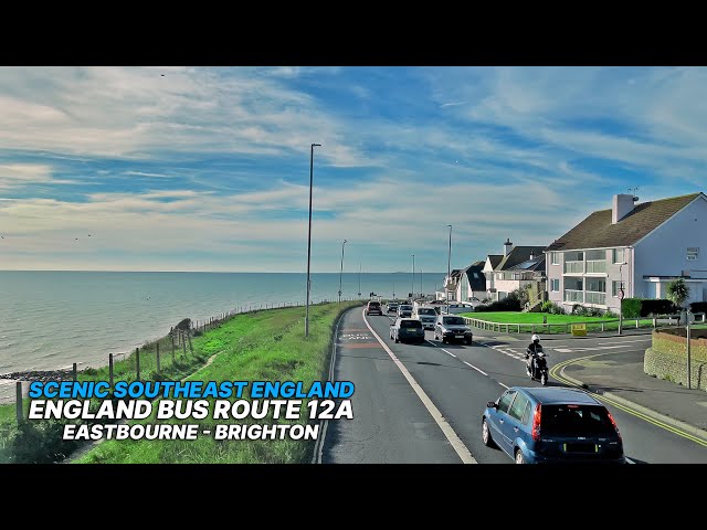 One of the most scenic bus routes, Coaster Bus 12A from Eastbourne to Brighton ☀️ (October 2022)