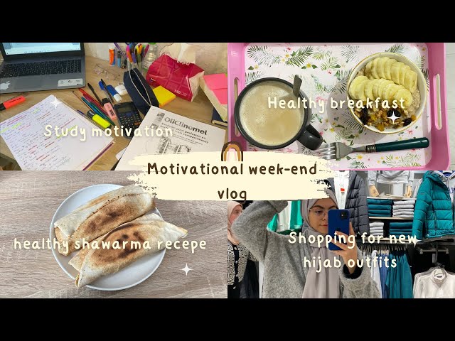 #VLOG productive weekend || يوم الأحد معي، وصفات أكل صحية للطلبة، دراسة💪🏻، تسوق ملابس للمحجبات 😍