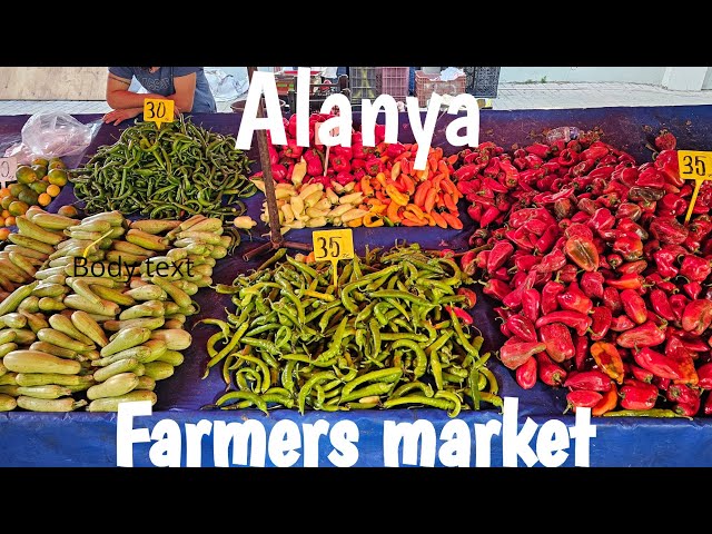 TURKEY 🇹🇷 ALANYA Thursday farmers market 10.10.2024 4K HDR 60fps real audio