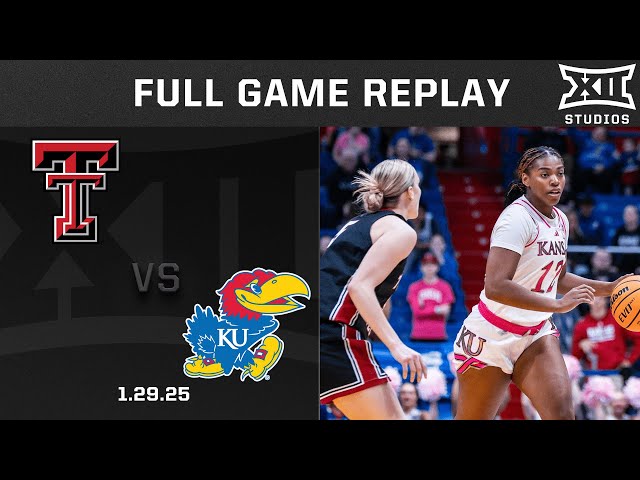 Texas Tech vs. Kansas (1.29.25) Full Game Replay | 2024-25 Big 12 Women's Basketball