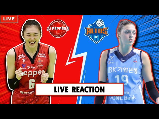 AI PEPPERS VS IBK ALTOS, KOREA V-LEAGUE LIVE REACTION