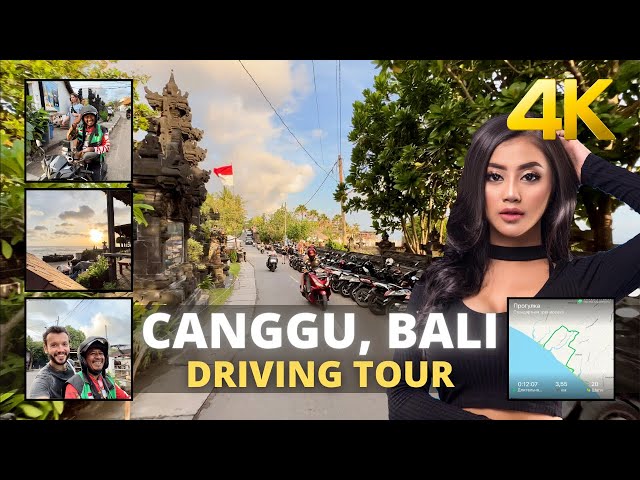 WAY to Sunset: 4K VIRTUAL BIKE RIDE of CANGGU BALI Indonesia. Living in Canggu