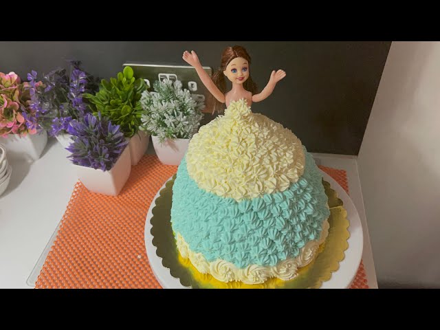 How to make Elsa cake/ cake making / How to make doll cake, how to make beautiful cake