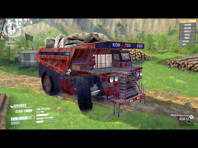 Mudrunner komatsu mining dump truck #mudrunner #simulator #truck