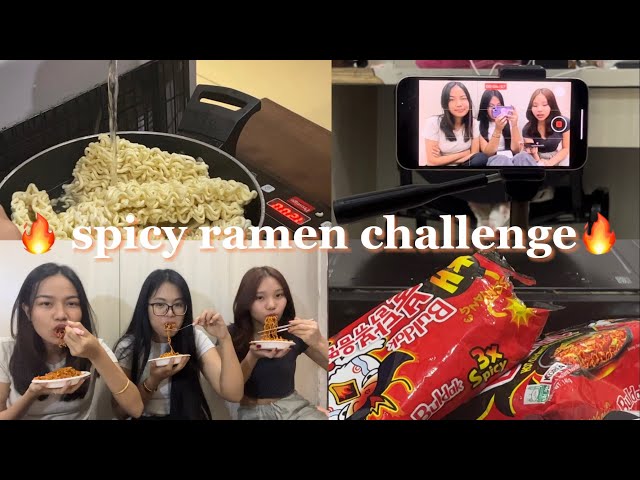 spicy 3x ramen challenge🔥