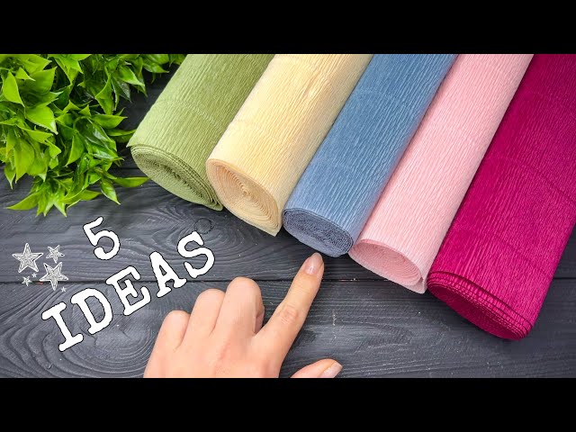 5 IDEAS 💥 Crepe Paper Flowers Crepe Paper Decoration Ideas