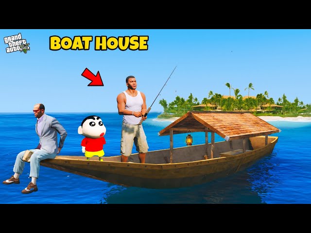 Shinchan & Franklin Build Boat House in Gta 5