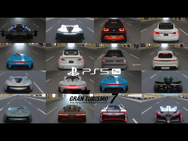 2025 PS5 PRO GRAN TURISMO 7 TOP FASTEST ELECTRIC CARS | TOP 15 | TOP SPEED BATTLE | PS5 PRO 4K HDR