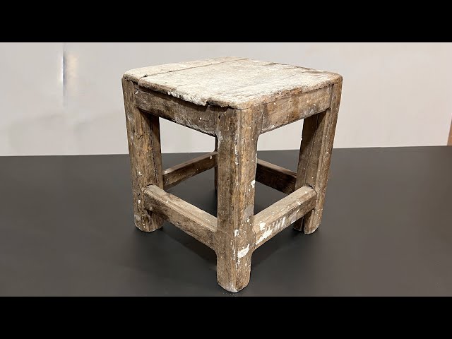 Restoration of the OLD STOOL - FURNITURE RESTORATION