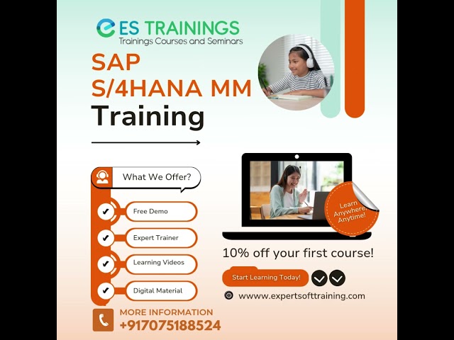 Expert Soft Training’s SAP S/4HANA MM (Materials Management) course!