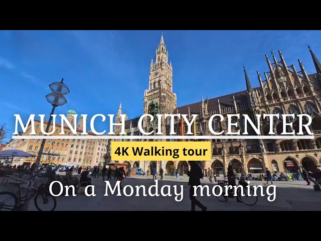 MUNICH-ON A MONDAY MORNING 4K city walk Video