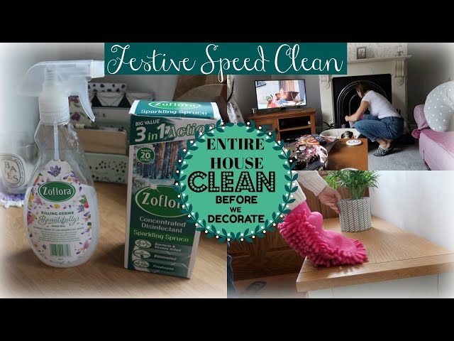 FESTIVE SPEED CLEAN | ENTIRE HOUSE Clean & Tidy With Me | Christmas Speed Clean 2020