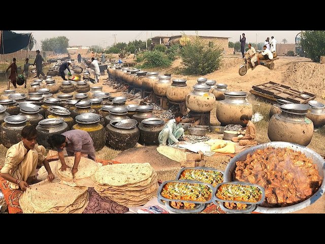 Pakistan Luxurious wedding Food Preparation In Desert II Beef And Pulao