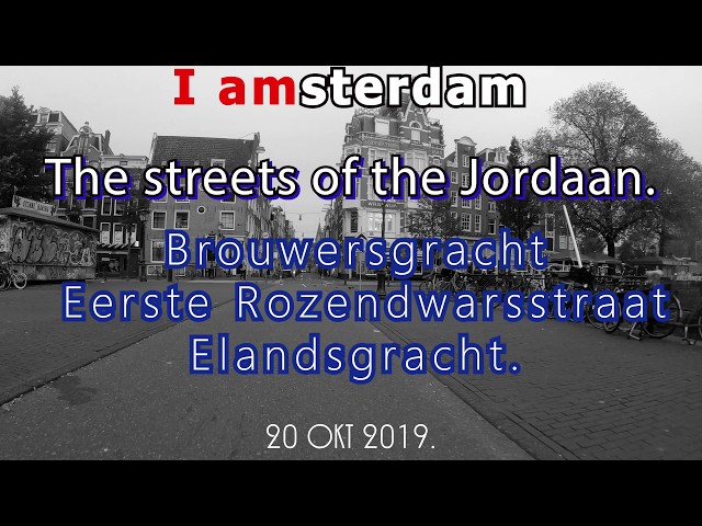 Discover Amsterdam by bike.  "The Jordaan" Brouwersgracht, Elandsgracht. Okt 2019.