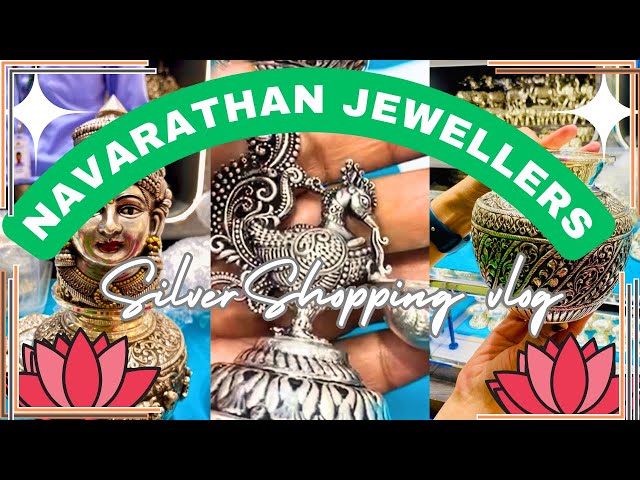 Sparkling Finds: Exploring Stunning Silver Treasures at Navarathan Jewelers!! #shopping #fyp #vlogs