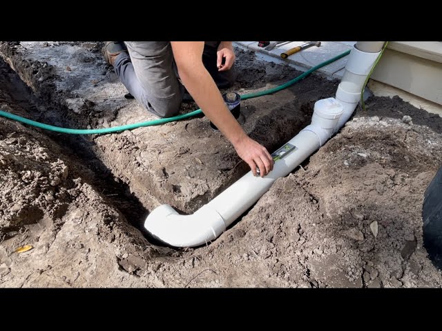 How To Install A  4" PVC Downspout Drainage System That Works