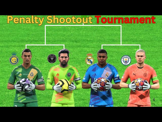 GK Ronaldo vs GK Messi vs GK Mbappe vs GK Haaland | Penalty Shootout Tournament FC25